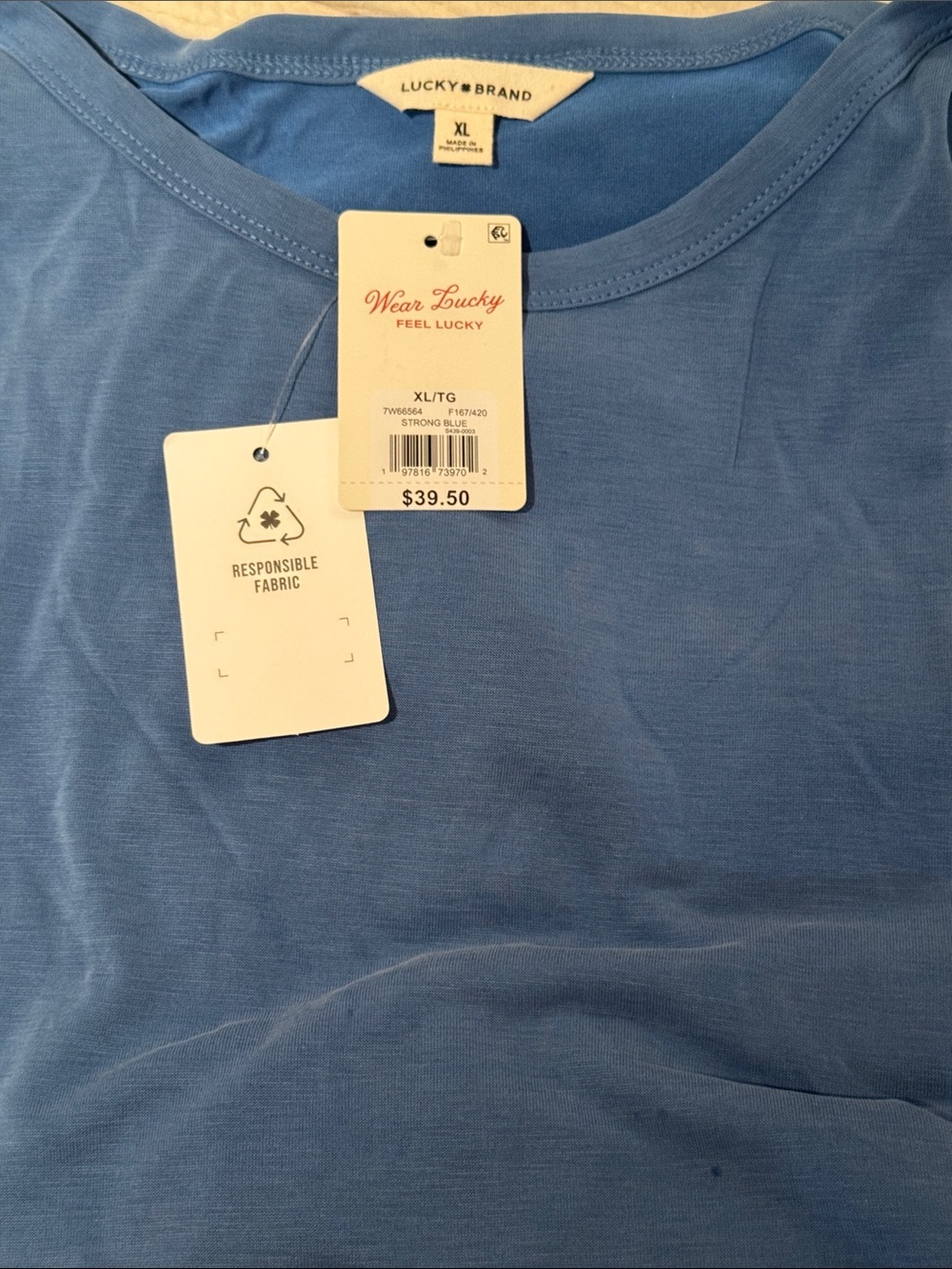 Lucky Brand Strong Blue Women's Crew Neck Tee